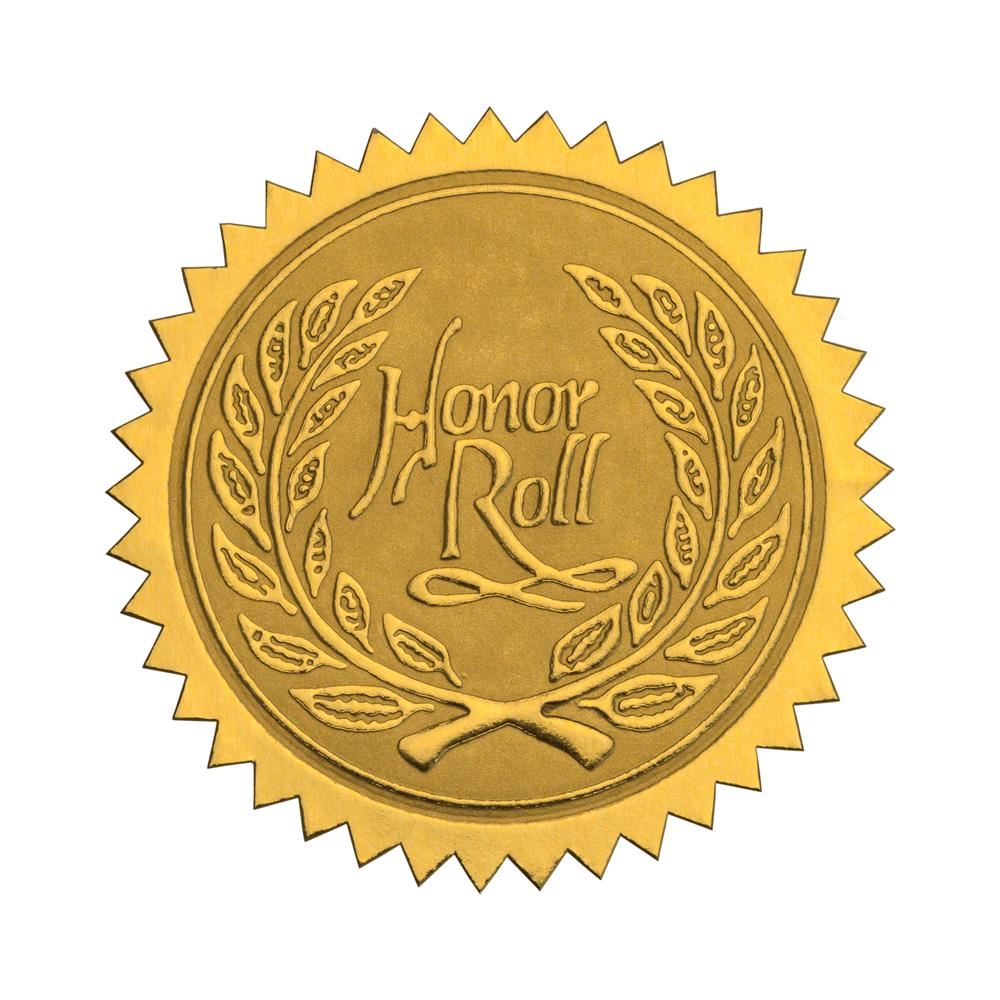  gold foil icon with honor roll written on it